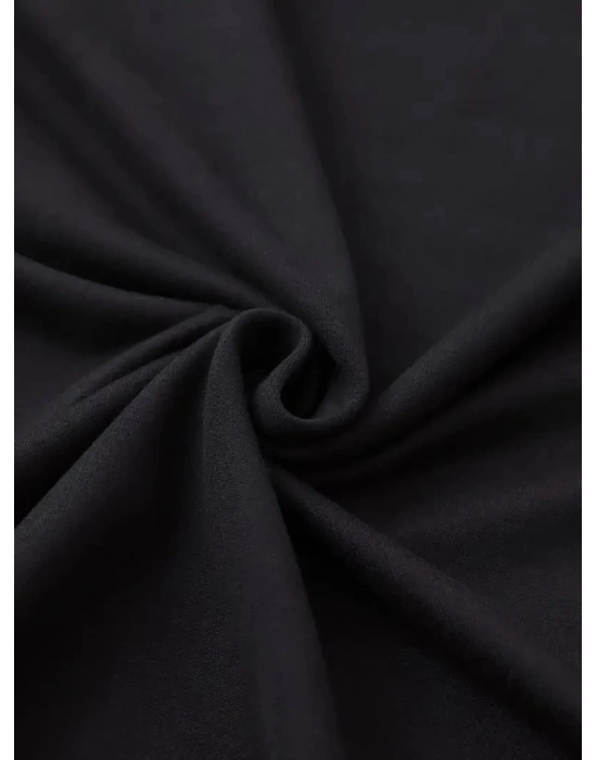 20/1 Penye Compack Spider Baskılı Oversize   Kısa Kol Yazlık T-shirt - Siyah -