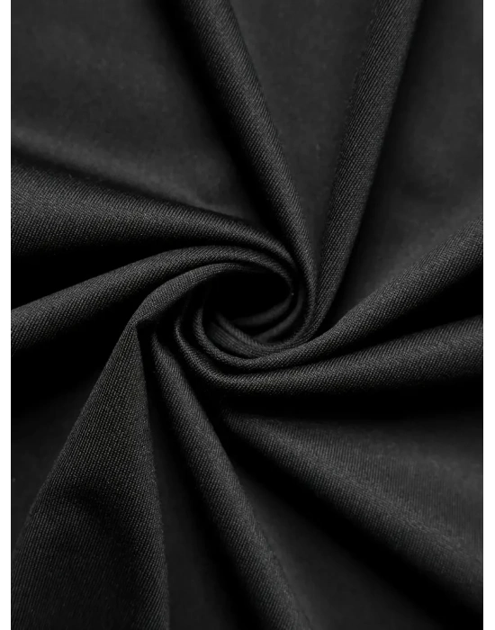 20/1 Penye Compack Vikings Valhalla Baskılı Oversize Bisiklet Yaka T-shirt - Siyah -