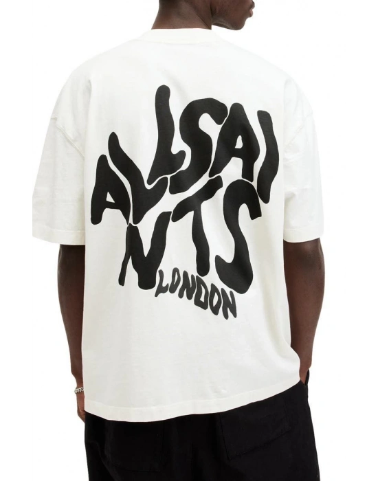 Baskılı Oversize T-shirt - Beyaz -