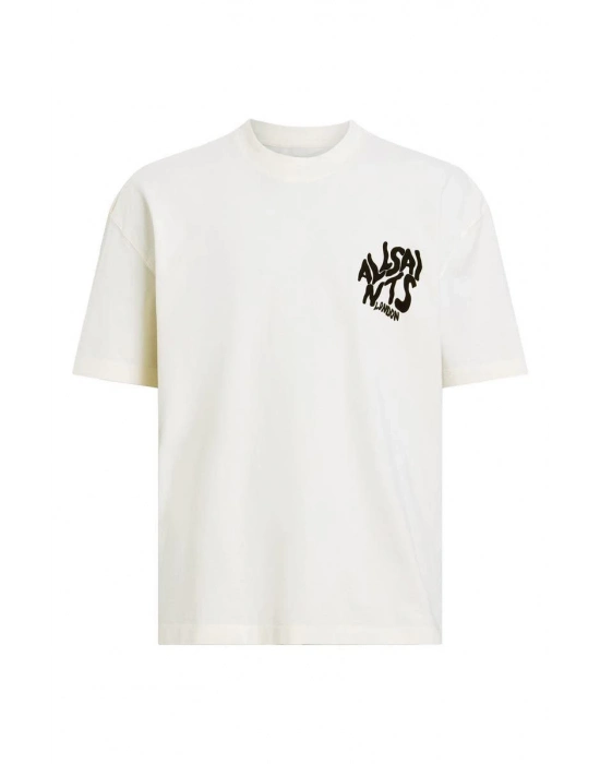 Baskılı Oversize T-shirt - Beyaz -