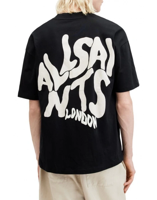 Baskılı Oversize T-shirt - Siyah -