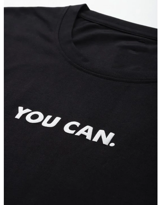 Baskılı Oversize T-shirt - Siyah -