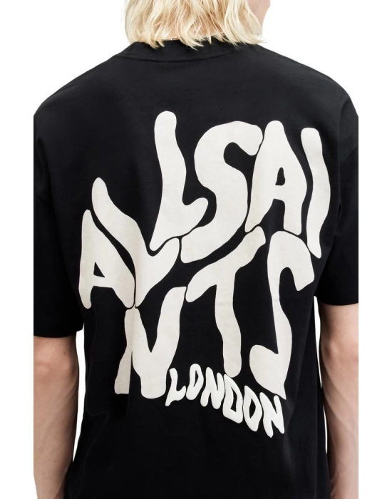 Baskılı Oversize T-shirt - Siyah -