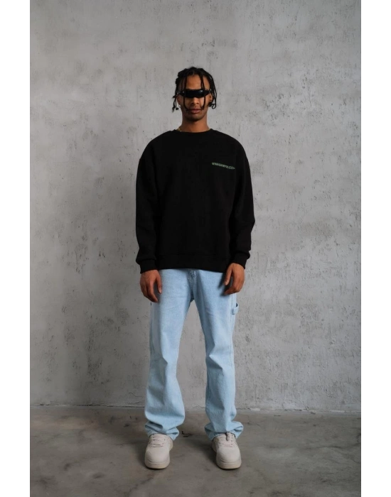 Baskılı Sweat - Siyah -