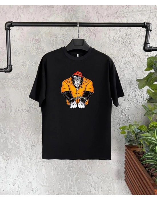 Baskılı T-Shirt - Siyah -