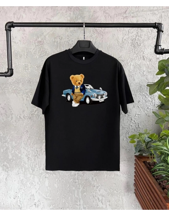 Baskılı T-Shirt - Siyah -