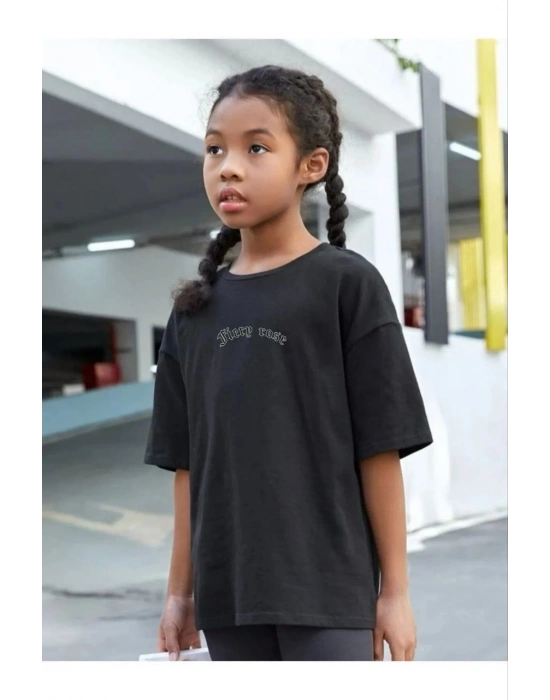 Baskılı T-Shirt - Siyah -