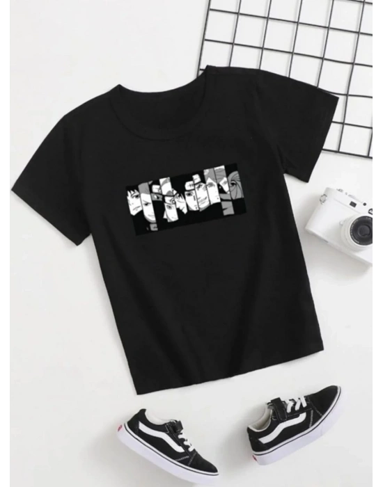 Baskılı T-Shirt - Siyah -