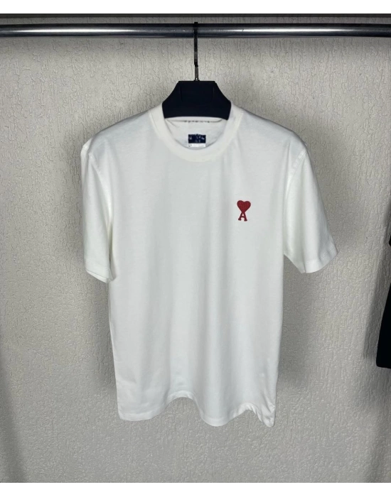 Bisiklet Yaka Baskılı Oversize T-Shirt - Beyaz -