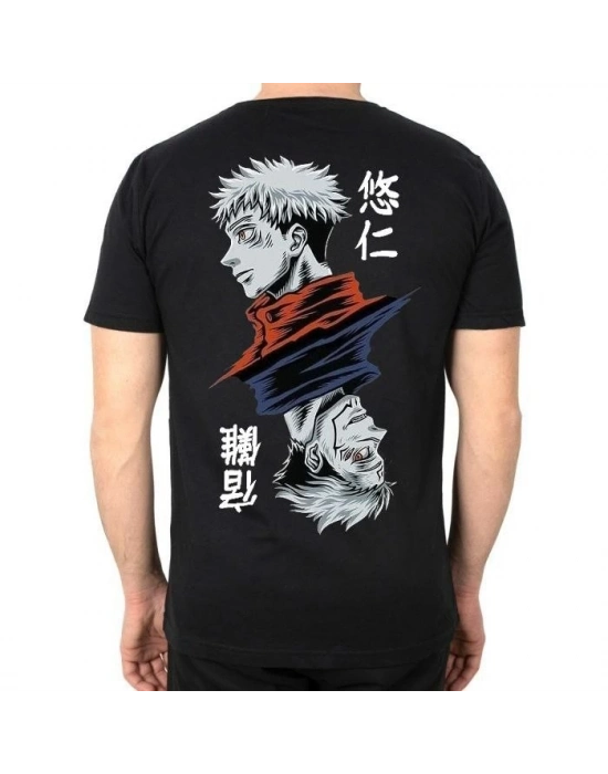 Bisiklet Yaka Baskılı Oversize T-Shirt - Siyah -