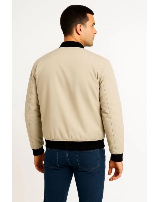 Bomber Mont Ceket - Bej -