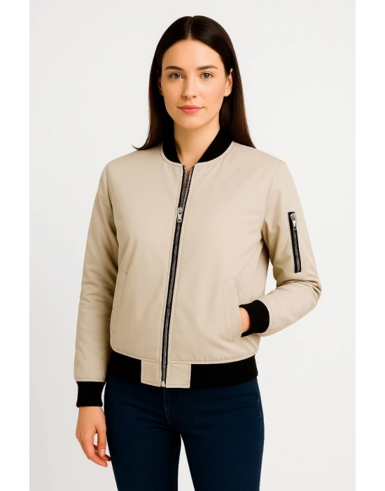 Bomber Mont Ceket - bej -