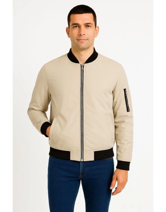 Bomber Mont Ceket - Bej -