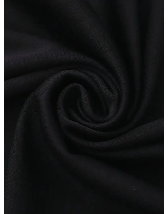 Brooklyn Harf Baskılı Düşük Omuzlu T-shirt, Rahat Kısa Kollu Bol T-shirt,   Giyim - Siyah -