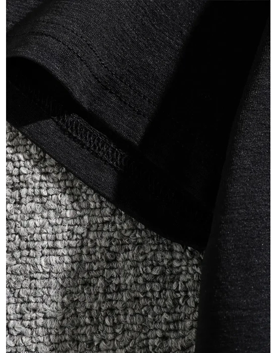 Dağ Grafikli Tişört, Yaz için Büyük Beden Rahat T-shirt - Siyah -