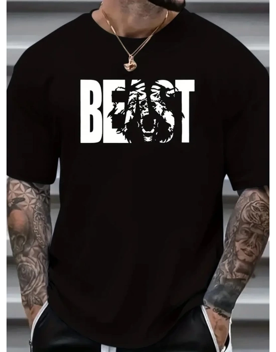 Eşsiz Baskı Tasarımlı Şık Büyük Beden   Tişörtü Beyaz -