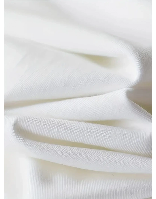 Geniş Kesim Pamuklu Tişört - GANDHI The Project Baskılı,- Beyaz -