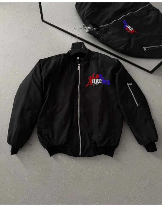 Los Angeles Siyah Bomber Mont –  -