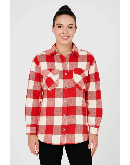 Oduncu Gömlek- Bordo -