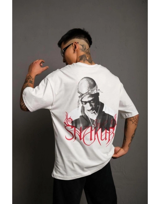 Orijinal :   Oversize Tişört –  Bisiklet Yaka, Ön  Arka Baskılı, Streetwear Tarzı -