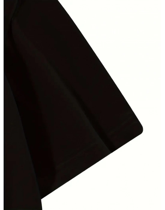 Oversize Tişörtü Popeye the Sailor Retro Vintage Ispanak - Siyah -