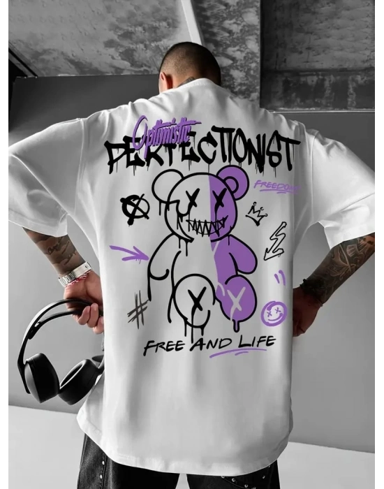 OversizeTişört CAMPBRASTCOOPERATION Yazlık Sokak Kıyafeti - Beyaz -