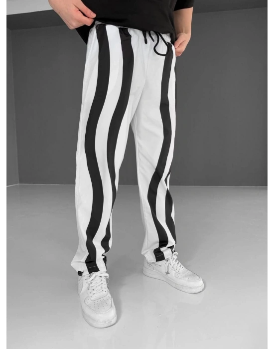 Paraşüt Kumaş Eşofman - Beyaz -