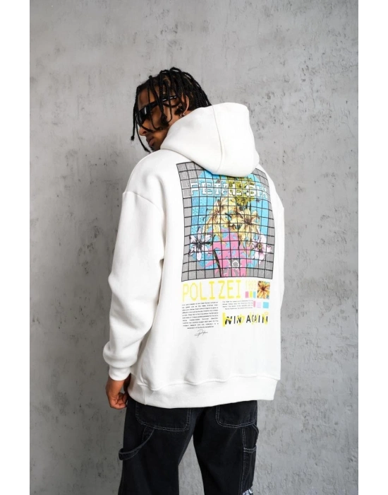 Patel Six Baskılı Kapüşonlu Sweat - Beyaz -