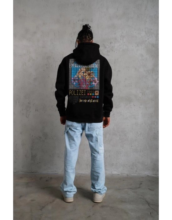 Patel Six Baskılı Kapüşonlu Sweat - Siyah -