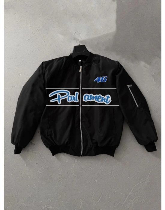 Siyah Bomber Mont – Parliament Yazılı,- Siyah -