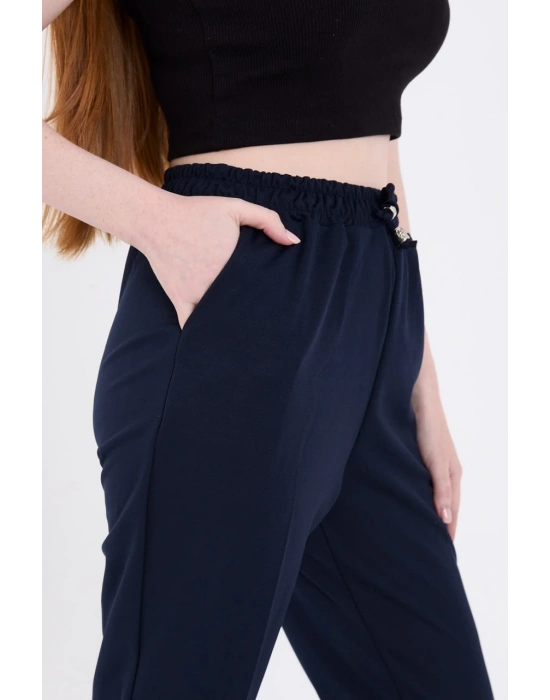 Tam Kalıp Basic Eşofman Pantolon - Lacivert -