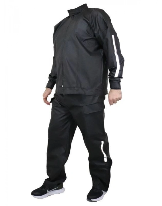 Yağmurluk Takım (Bahçıvan Tipi Askılı Pantolon ve Mont) - Siyah -