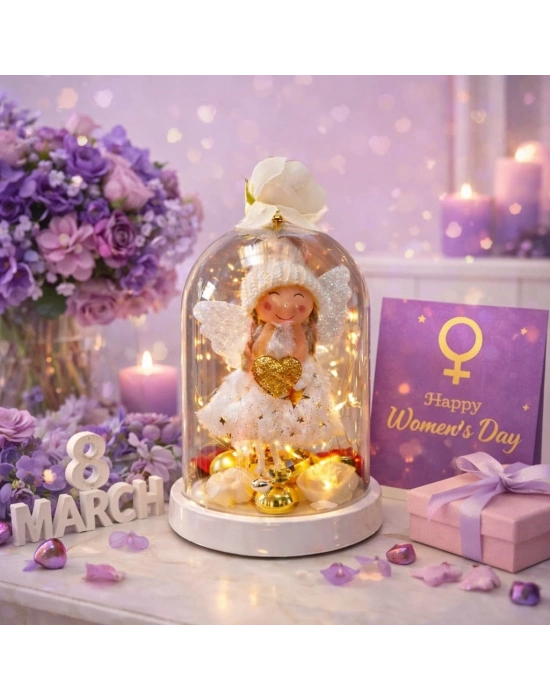 ®  Venüs ışıltısı Led Işıklı Melek Fanus