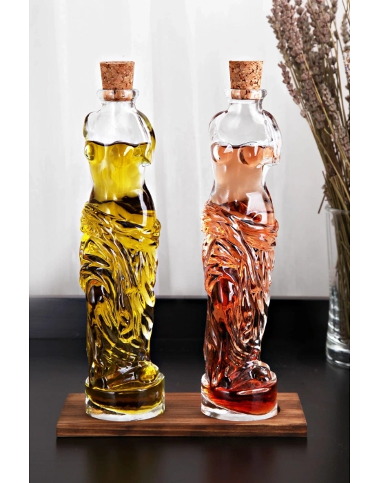 Venüs Yağdanlık - Kadın Figürlü Sirkelik Sosluk 200 Ml 2li Set