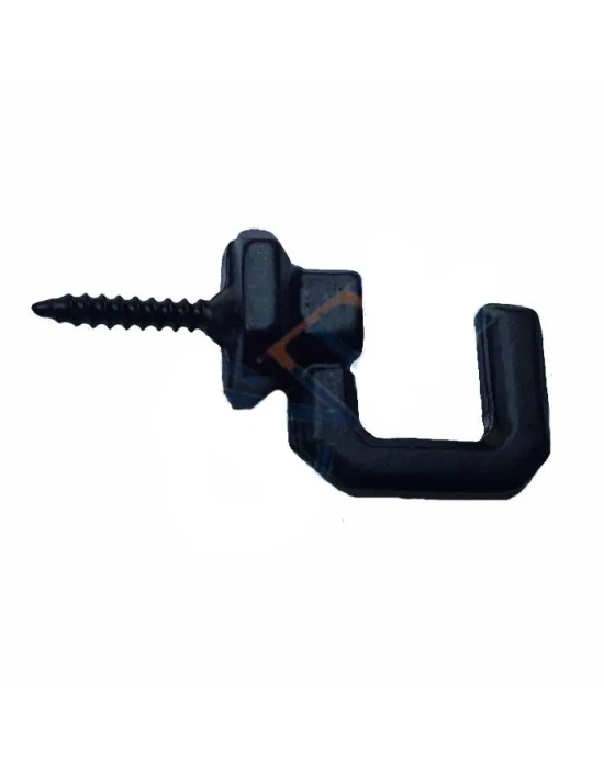 Vidalı Kanca, Askı Büyük - 15x23mm, Siyah - 100 Adet