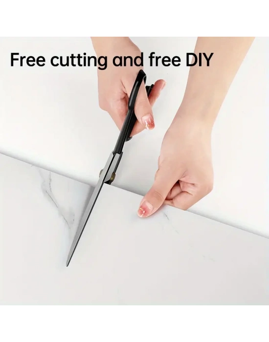 Vinil Beyaz Mermer Desenli Alüminyum Plastik Duvar Sticker