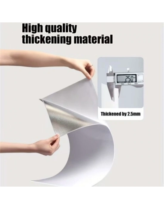 VİNİL BEYAZ MERMER DESENLİ ALÜMİNYUM PLASTİK DUVAR STİCKER (30X30)