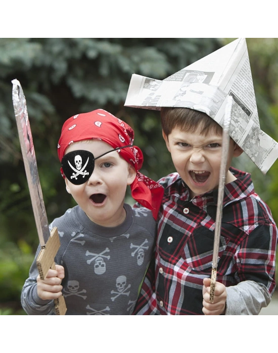 Vinleks Deri Korsan Göz Bandı Lastikli