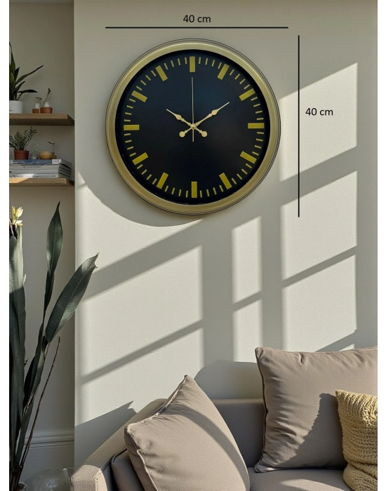 ® Vintage 40 Cm Metal Modern Duvar Saati