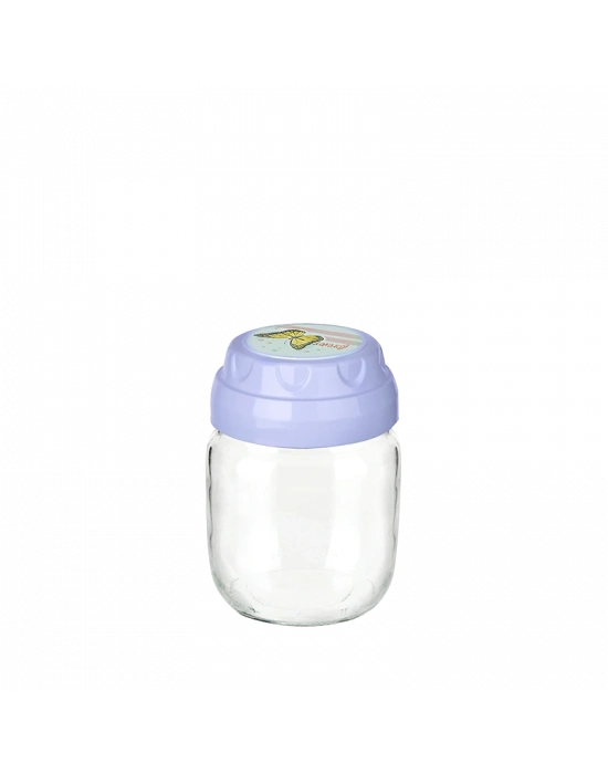 Vintage  Dekoratif  Desenli Cam Kavanoz 425ml - 14,3 Oz