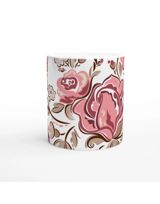 Vintage Gül Bahçesi Kupa Bardak