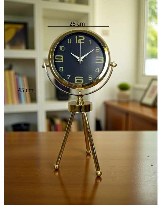 ® Vintage Prestige Üç Ayaklı Metal Masa Saati