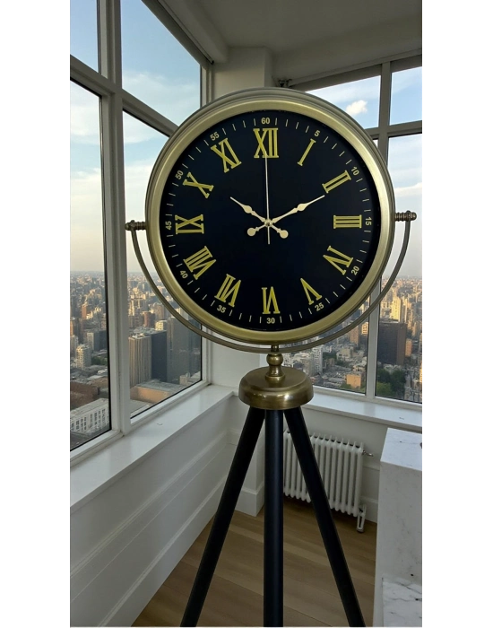 ® Vintage Roma Rakamlı Modern Tripod Ayaklı Saat