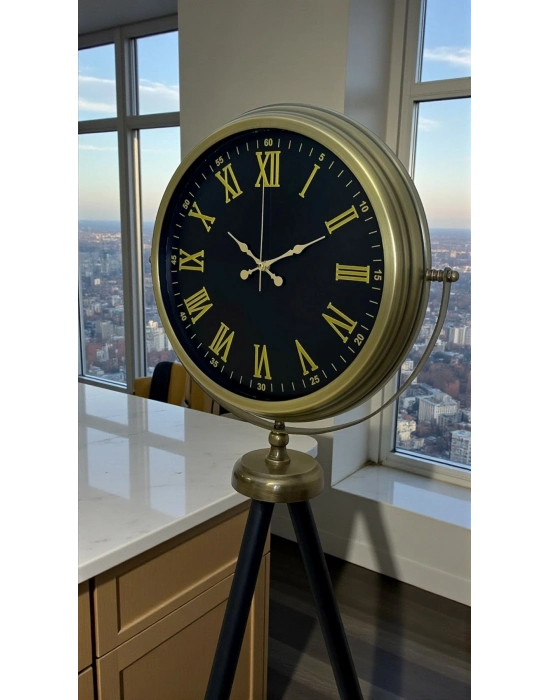 ® Vintage Roma Rakamlı Modern Tripod Ayaklı Saat