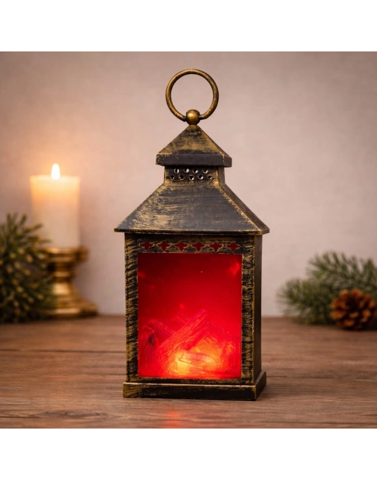 Vintage Tasarım Şömine LED Işık