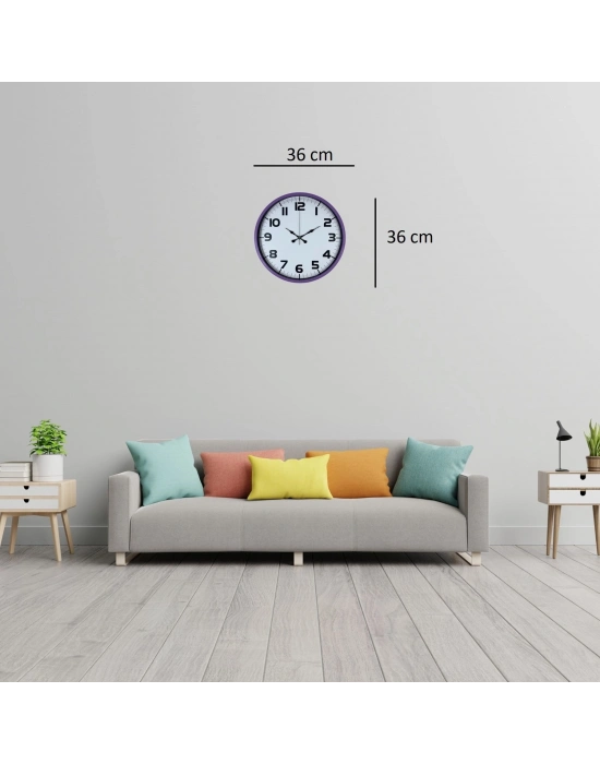 Violet Mor 36 Cm Standart Duvar Saati