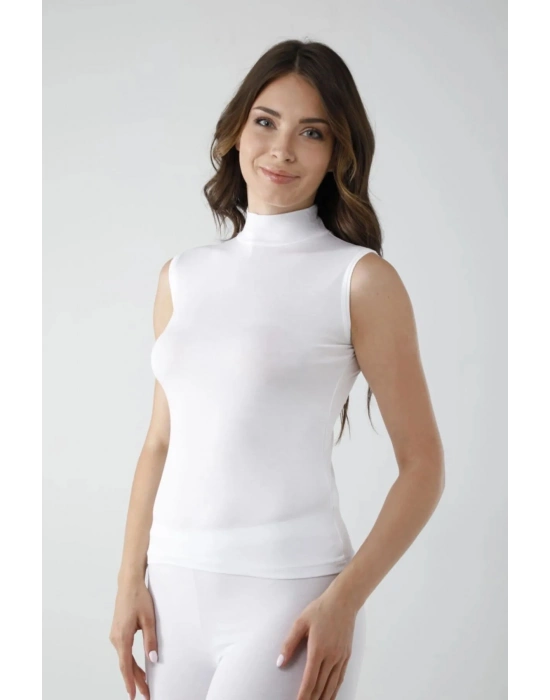 Vivaldi Kadın Beyaz Sıfır Kol Balıkçı Body 350