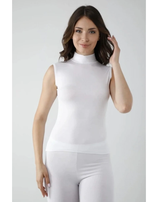 Vivaldi Kadın Beyaz Sıfır Kol Balıkçı Body 350