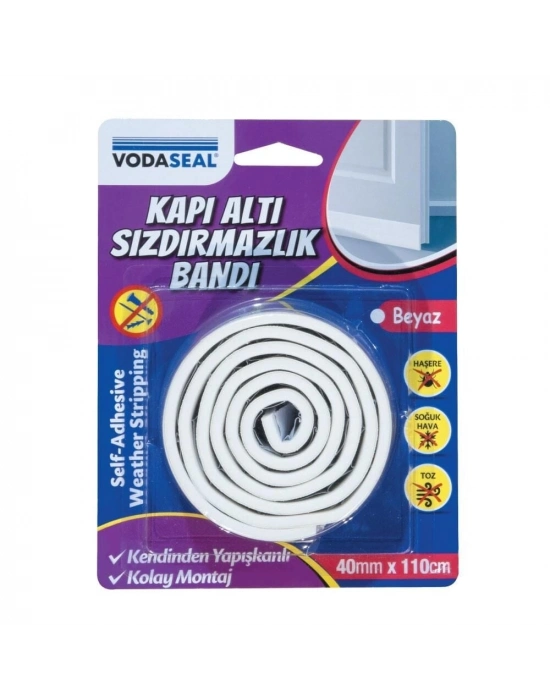 Vodaseal Kapı Altı Sızdırmazlık Bandı 40 mm 110 cm Beyaz