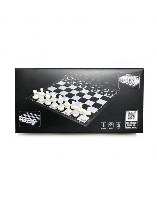 VRD10665 KATLANABİLİR SATRANC TAVLA VE DAMA SETİ